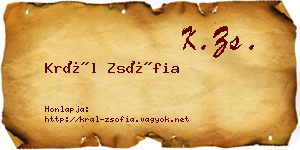 Král Zsófia névjegykártya